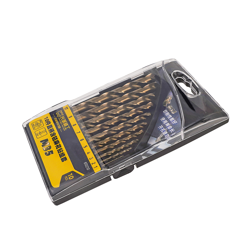 10件直柄含钴麻花钻组套