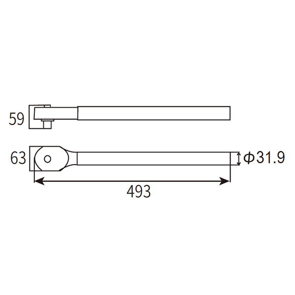 19mm 系列公制快速脱落棘轮扳手