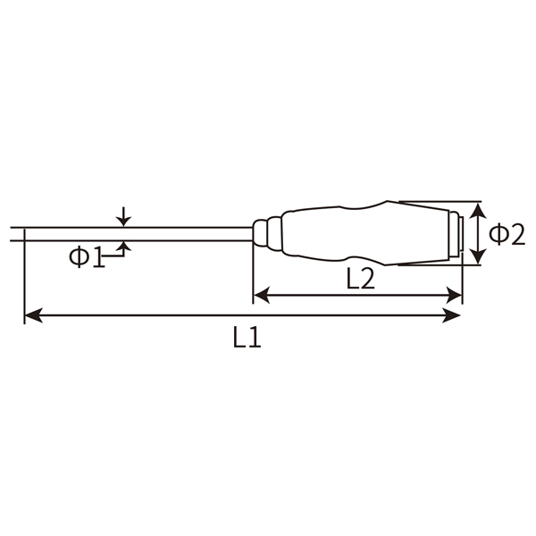 S2 双色橡塑柄增强型一字头旋具