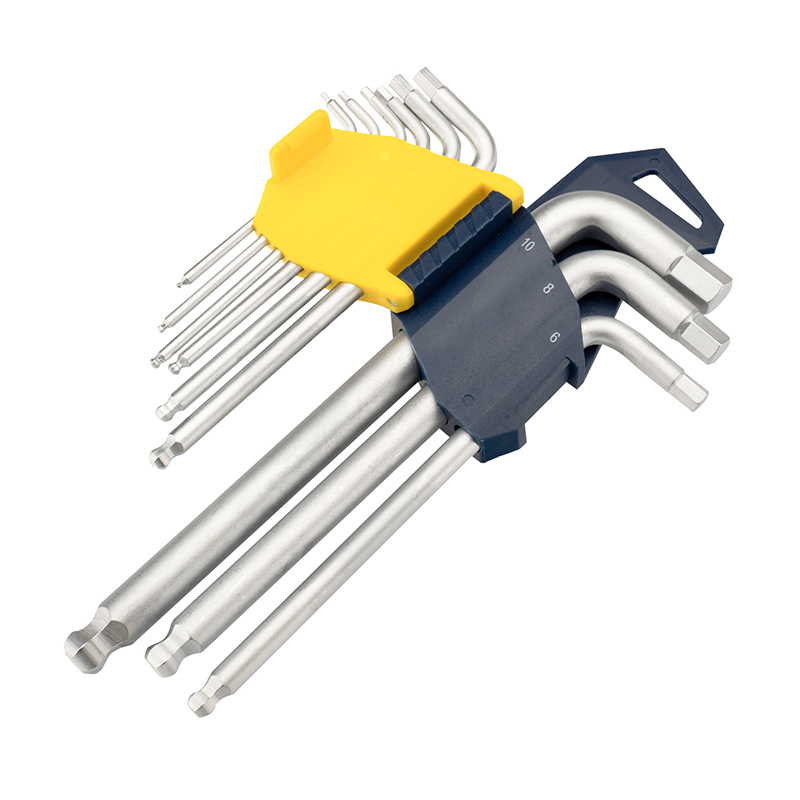 9pcs S2 圆柄球头加长内六角扳手组套