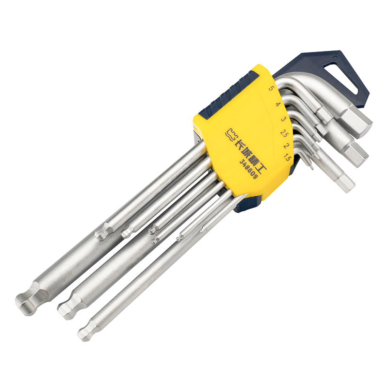 9pcs S2 圆柄球头加长内六角扳手组套