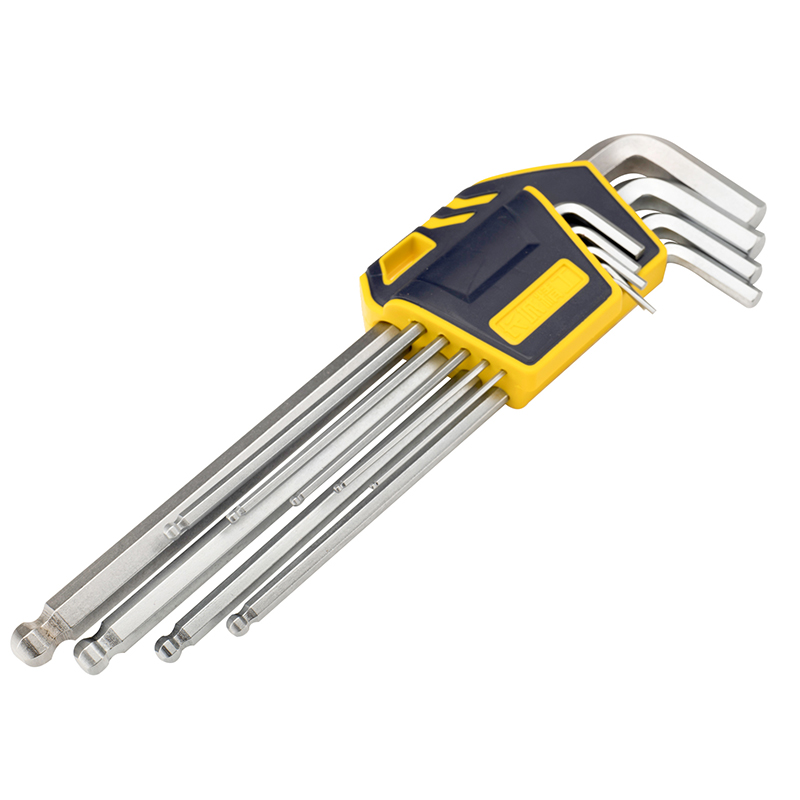 9pcs 塑插亚光球头特长内六角扳手组套