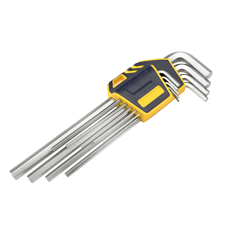 9pcs 塑插亚光平头特长内六角扳手组套