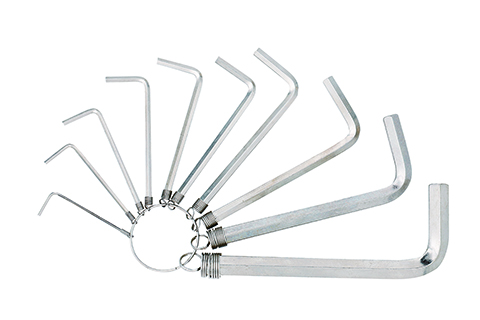 8pcs/10pcs 匙圈式镀镍标准内六角扳手组套
