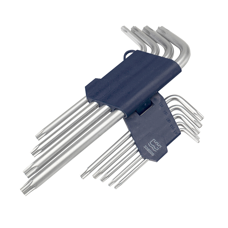 9pcs 亚光花型加长内六角扳手组套