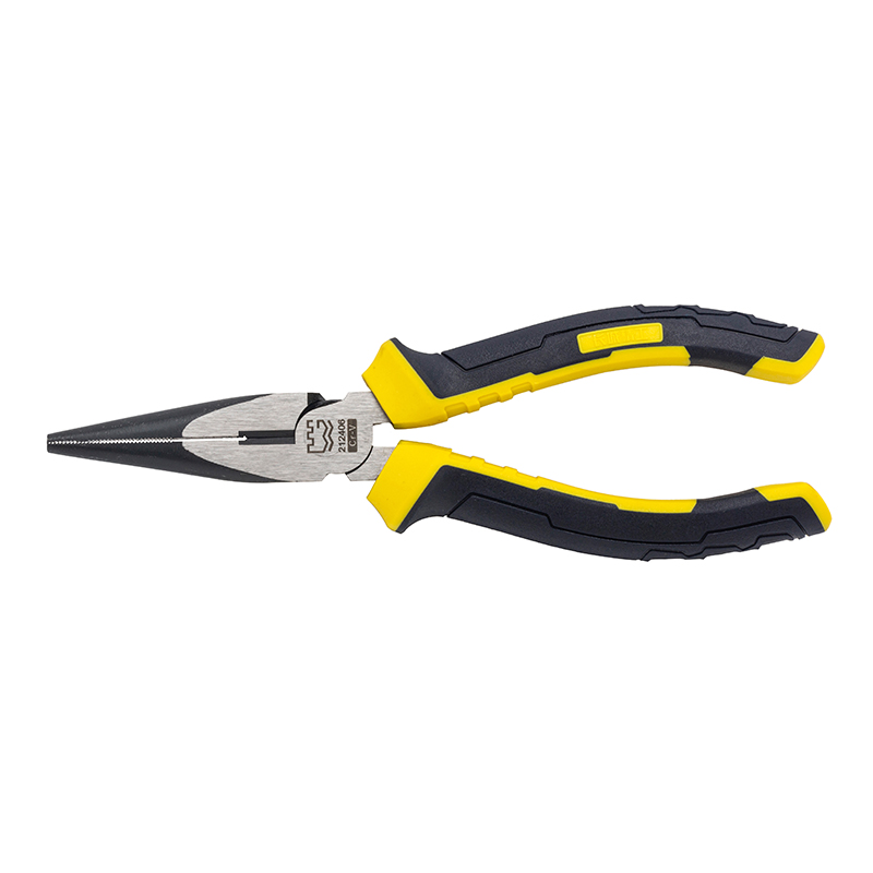 Great Wall Industrial-Grade German-Style Bi-Color Handle Long Nose Pliers，Labor-Saving