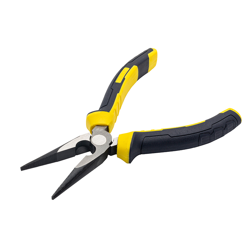 Great Wall Industrial-Grade German-Style Bi-Color Handle Long Nose Pliers，Labor-Saving