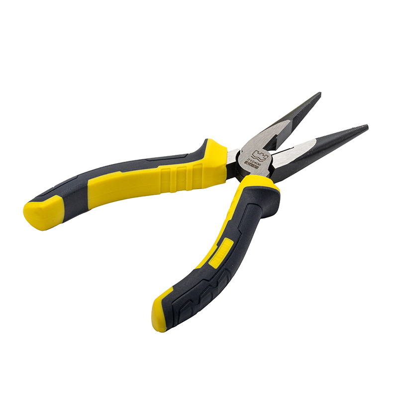 Great Wall Industrial-Grade German-Style Bi-Color Handle Long Nose Pliers，Labor-Saving