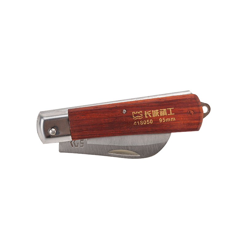 Great Wall Wood Handle Curved Electrician Knife