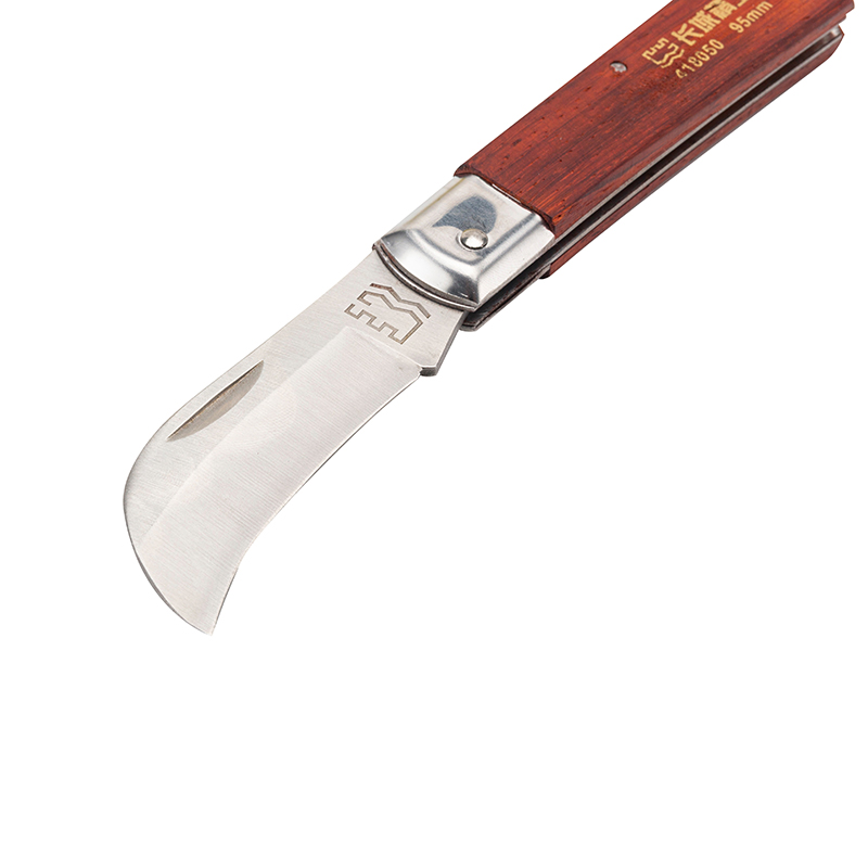 Great Wall Wood Handle Curved Electrician Knife