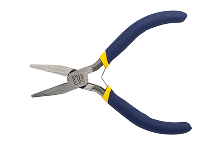 Great Wall American-Style Polished Mini Long Flat Nose Pliers, Dip Handle